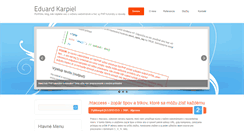 Desktop Screenshot of karpiel.sk